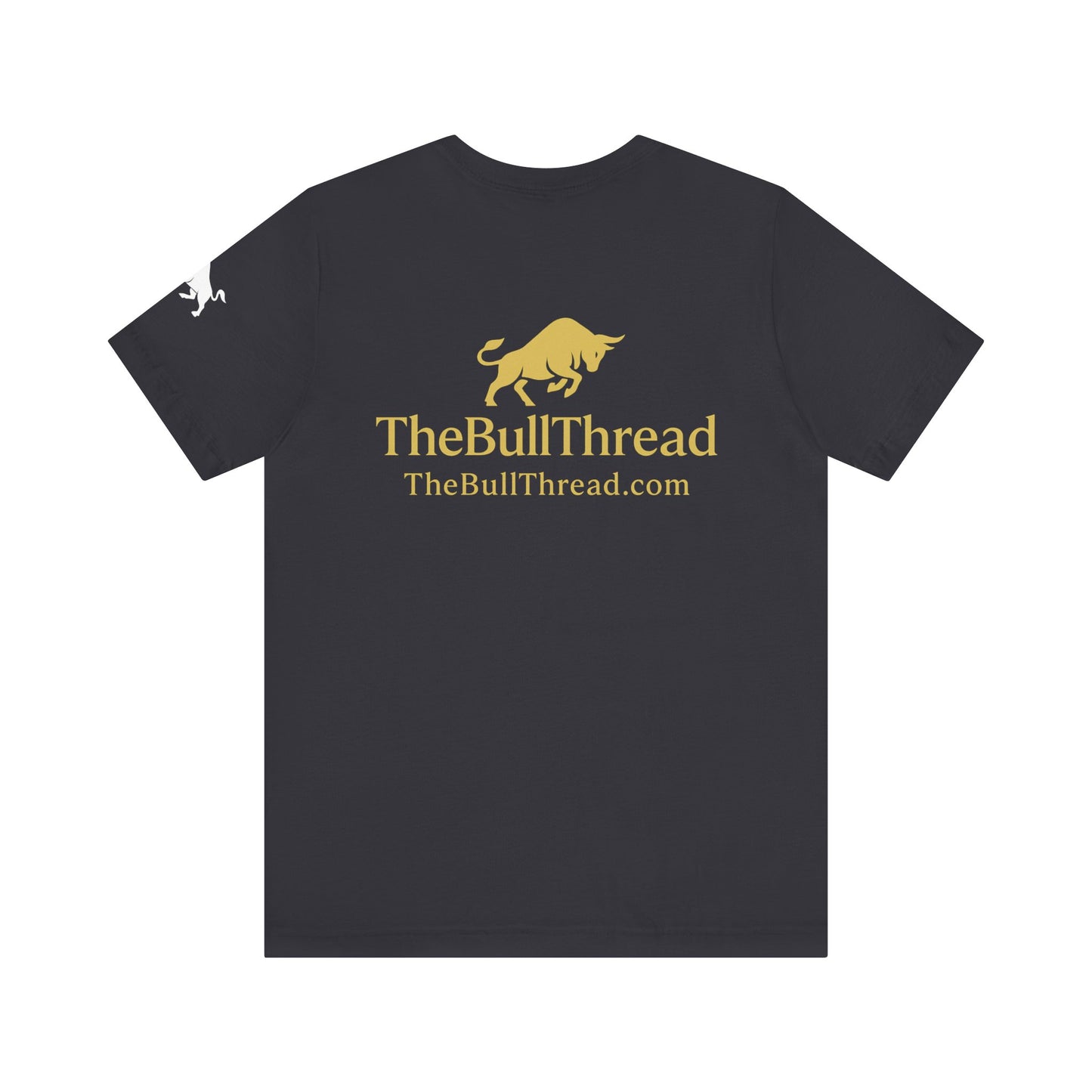 Luxury Crypto Tee - Blessed and Bullish Gold Bull Faith & Finance Design by TheBullThread