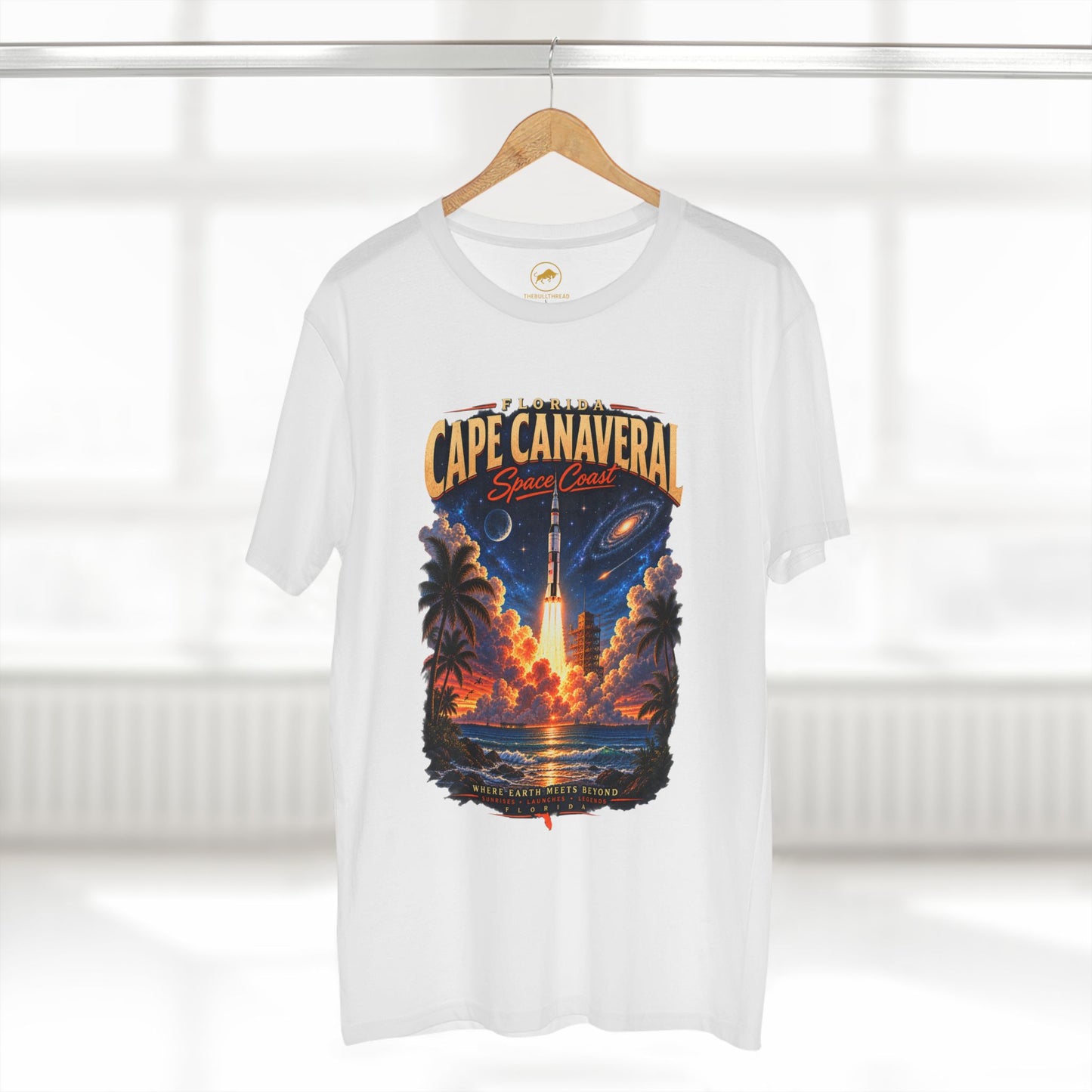 Cape Canaveral Florida Space Coast Rocket Launch Graphic T Shirt.