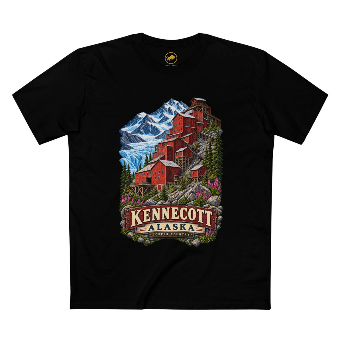 Kennecott Mines Shirt, Alaska Copper Mill and Glacier Tee, Historic Mining Travel Gift.