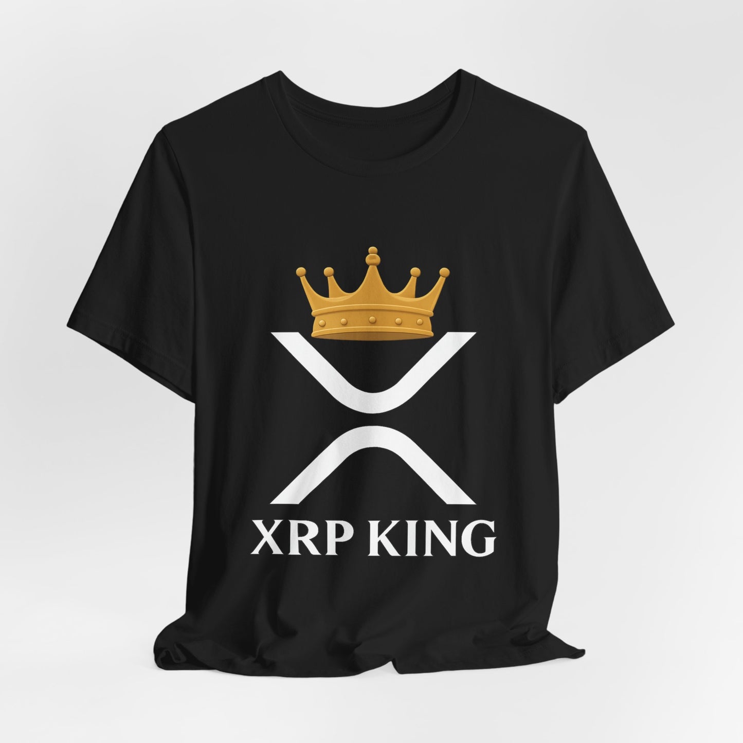 Premium XRP Crypto T-Shirt - XRP King Crowned Royalty Design by TheBullThread