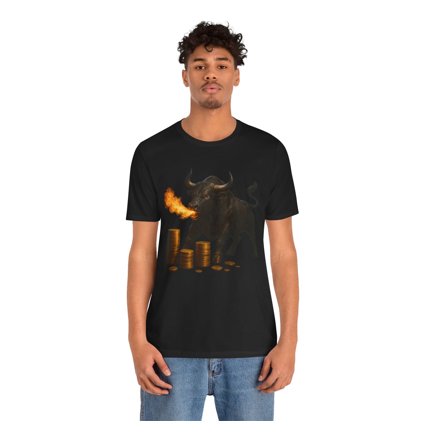 Fire Breathing Bull Shirt - Motivational Unstoppable Force Tee | Powerful Wealth Mindset Streetwear by TheBullThread