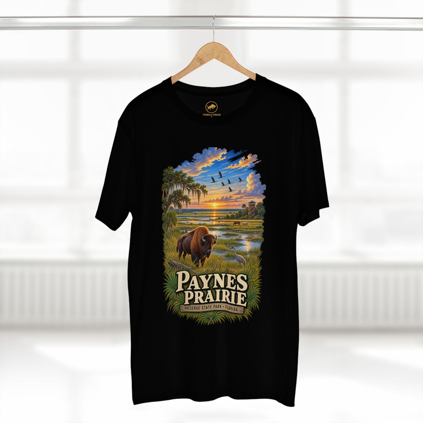 Paynes Prairie Shirt, Florida Bison Wildlife Tee, Gainesville Florida State Park Gift.