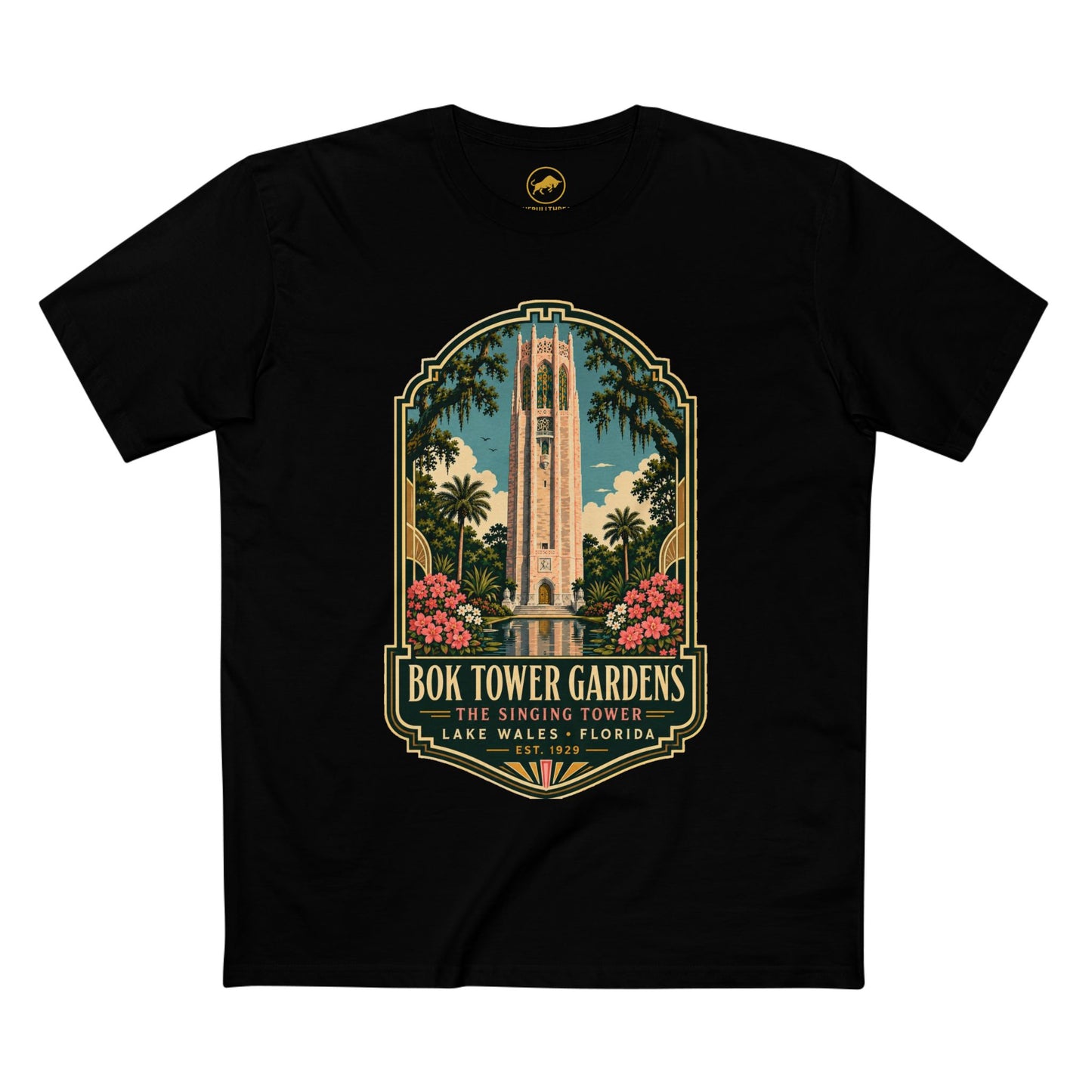 Bok Tower Gardens Shirt, The Singing Tower Tee, Lake Wales Florida T Shirt, Vintage Florida Landmark Gift, AS Colour 5001.