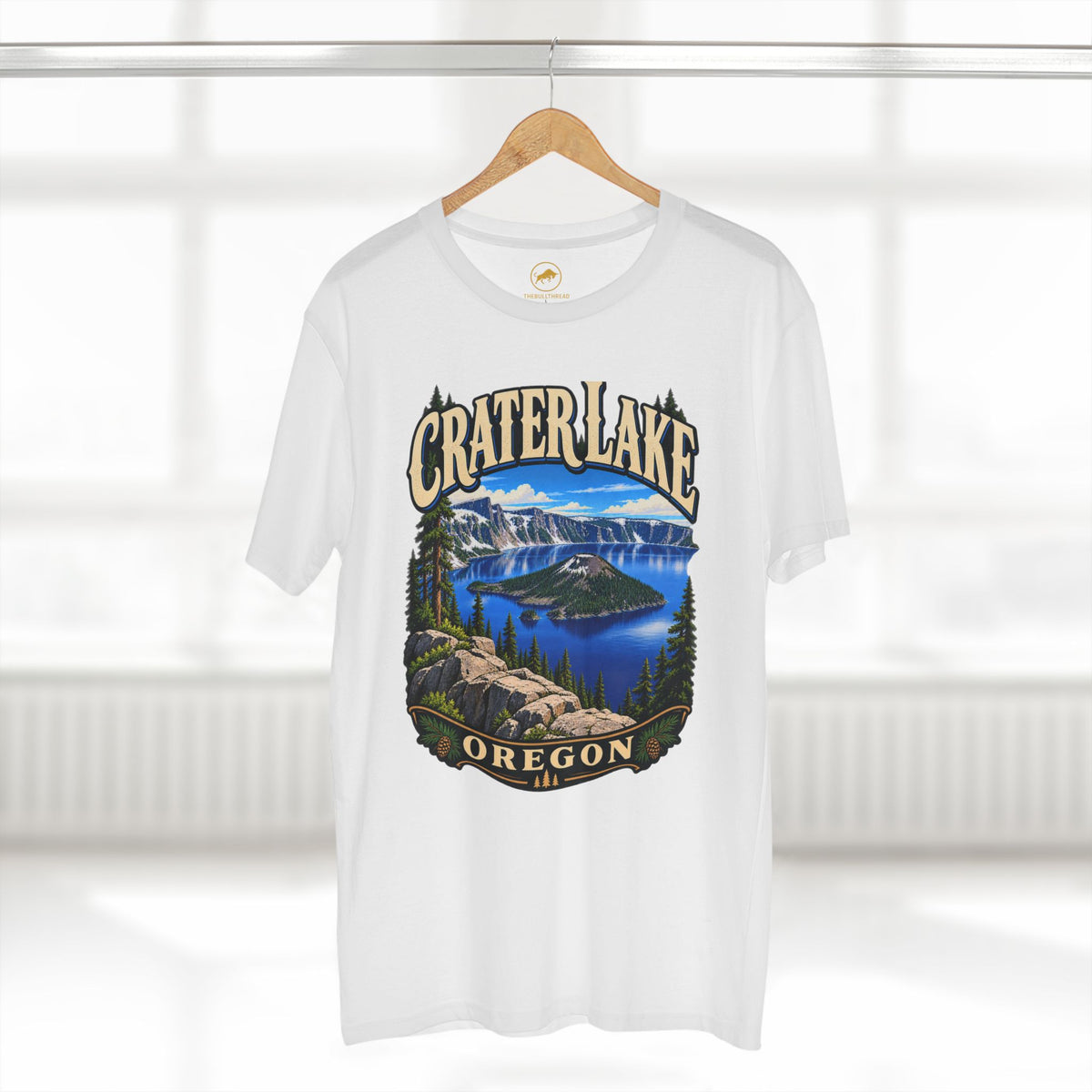 Crater Lake Oregon Shirt - Wizard Island Caldera Landscape Tee