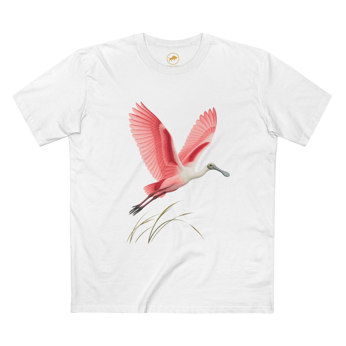 Roseate Spoonbill Shirt, Flying Pink Bird Graphic Tee, Florida Wildlife and Birdwatcher Gift.