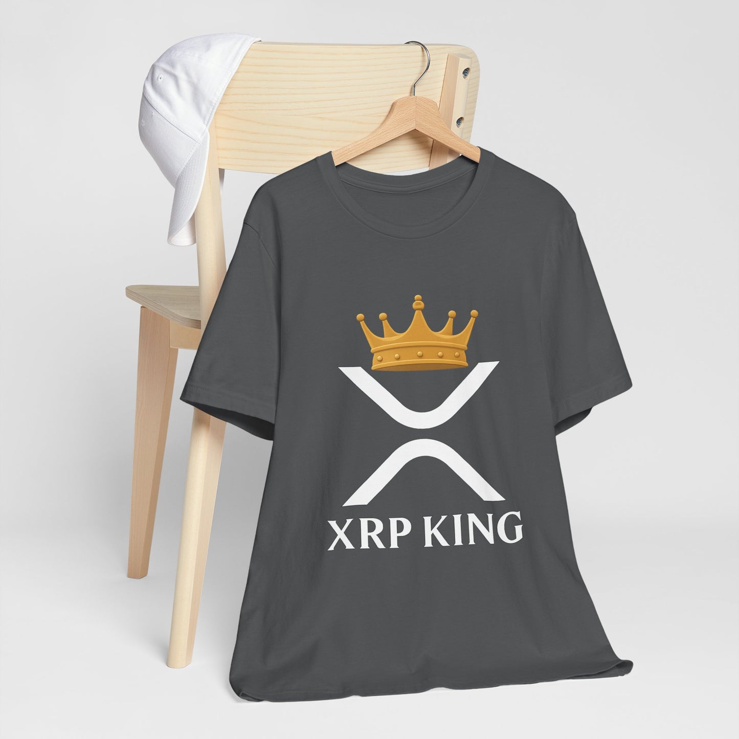 Premium XRP Crypto T-Shirt - XRP King Crowned Royalty Design by TheBullThread