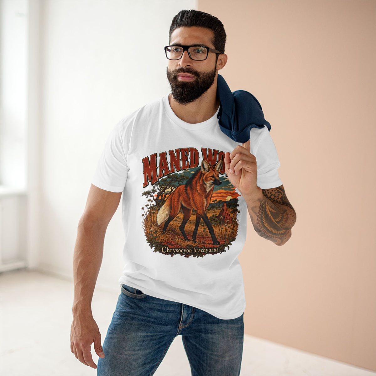 Maned Wolf Shirt, Brazilian Cerrado Wildlife Tee, Chrysocyon Brachyurus Canid Gift