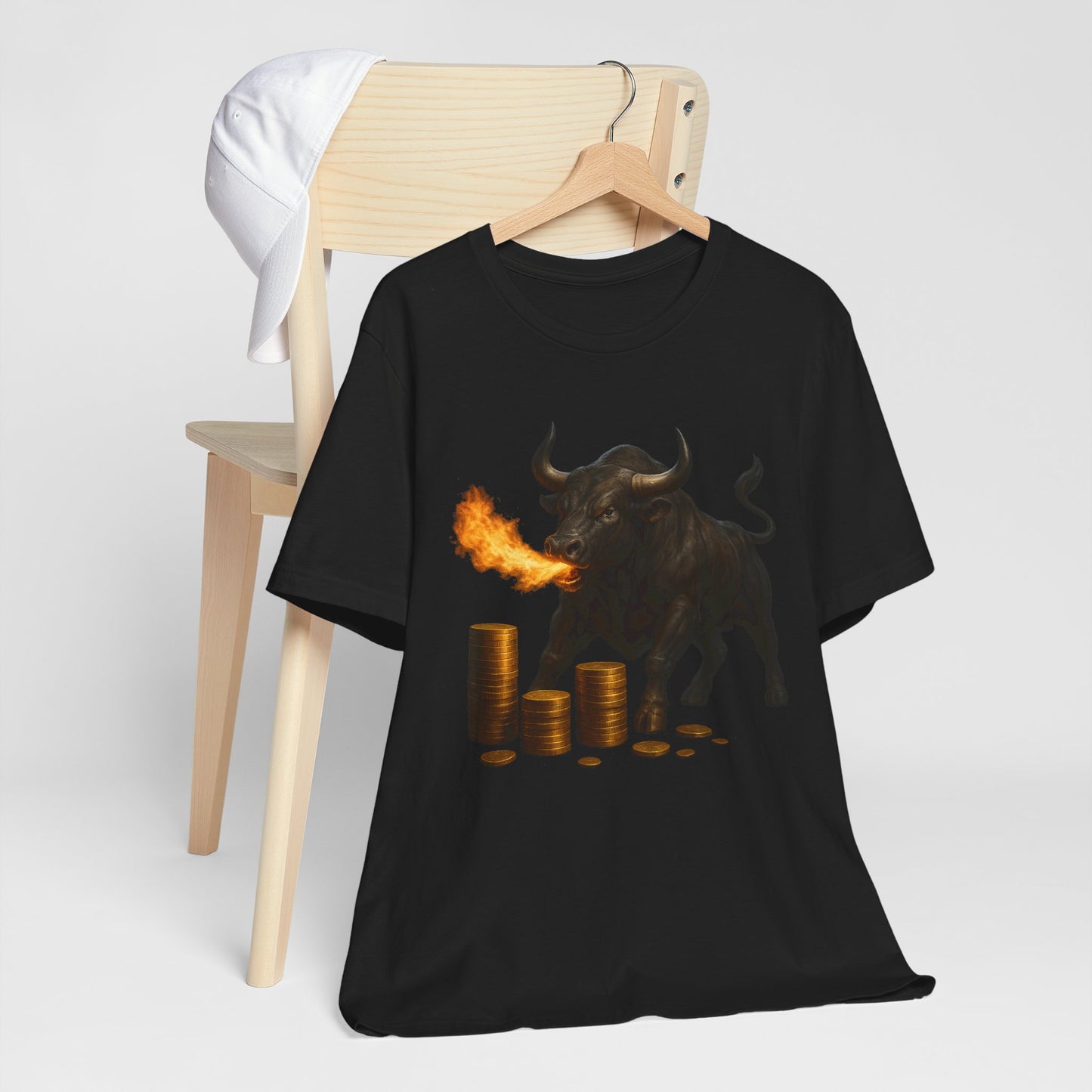 Fire Breathing Bull Shirt - Motivational Unstoppable Force Tee | Powerful Wealth Mindset Streetwear by TheBullThread