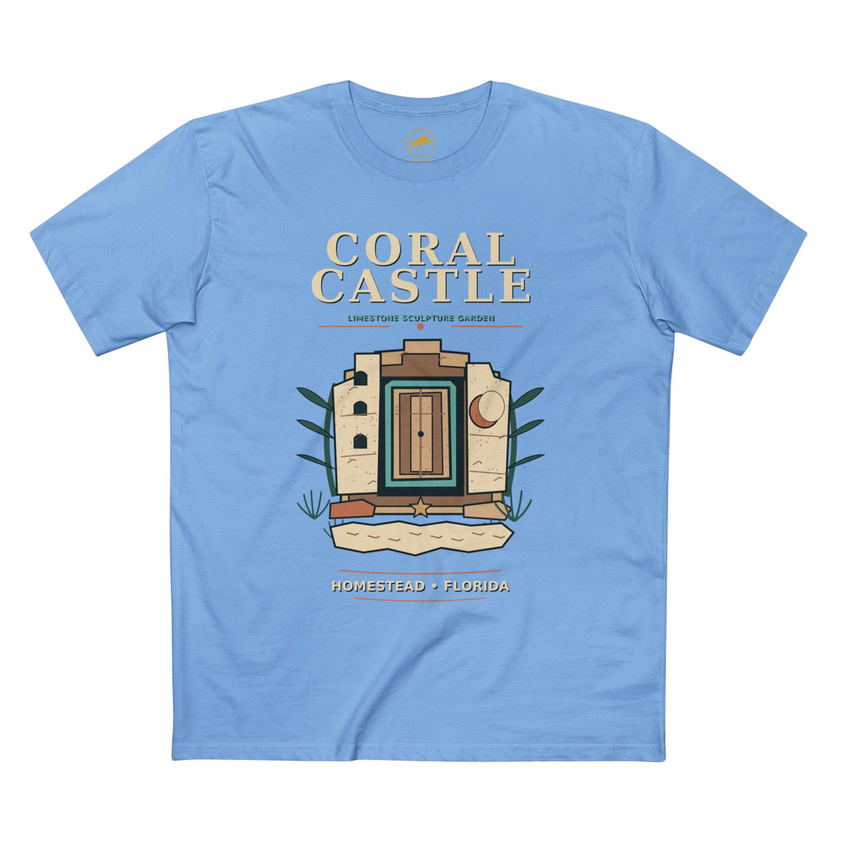 Coral Castle Shirt, Homestead Florida Limestone Gate Graphic Tee.