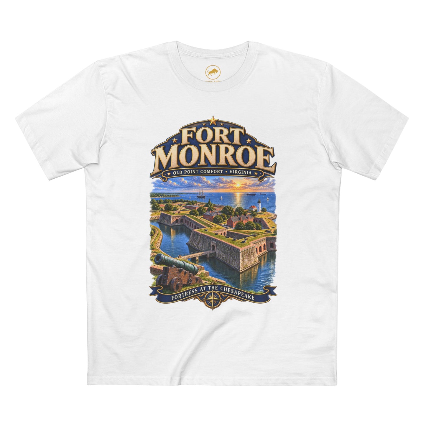 Fort Monroe Virginia T-Shirt: Old Point Comfort Chesapeake Bay Historic Fort Tee.