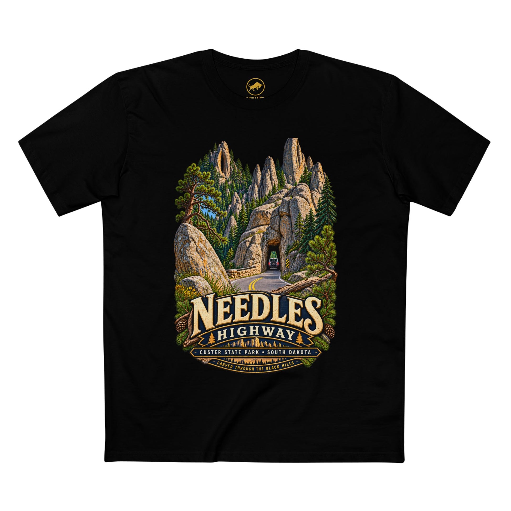 Needles Highway T-Shirt, Custer State Park South Dakota, Black Hills Scenic Road Souvenir.
