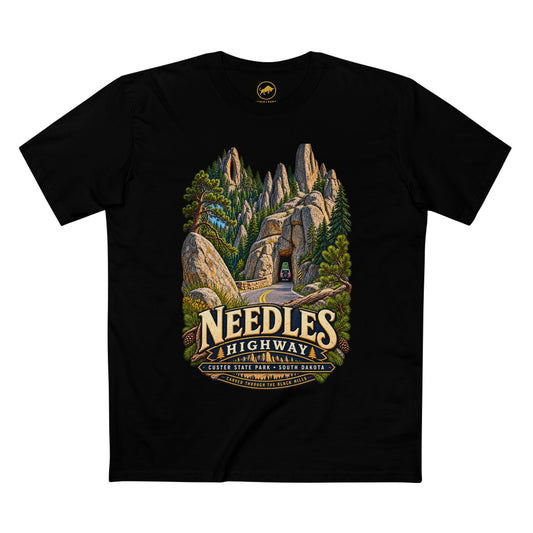 Needles Highway T-Shirt, Custer State Park South Dakota, Black Hills Scenic Road Souvenir.