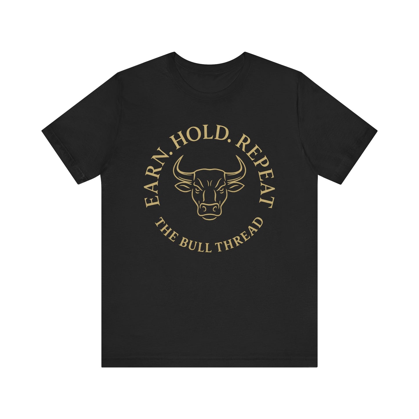 Premium Crypto Investor Tee - Earn Hold Repeat Emblem by TheBullThread