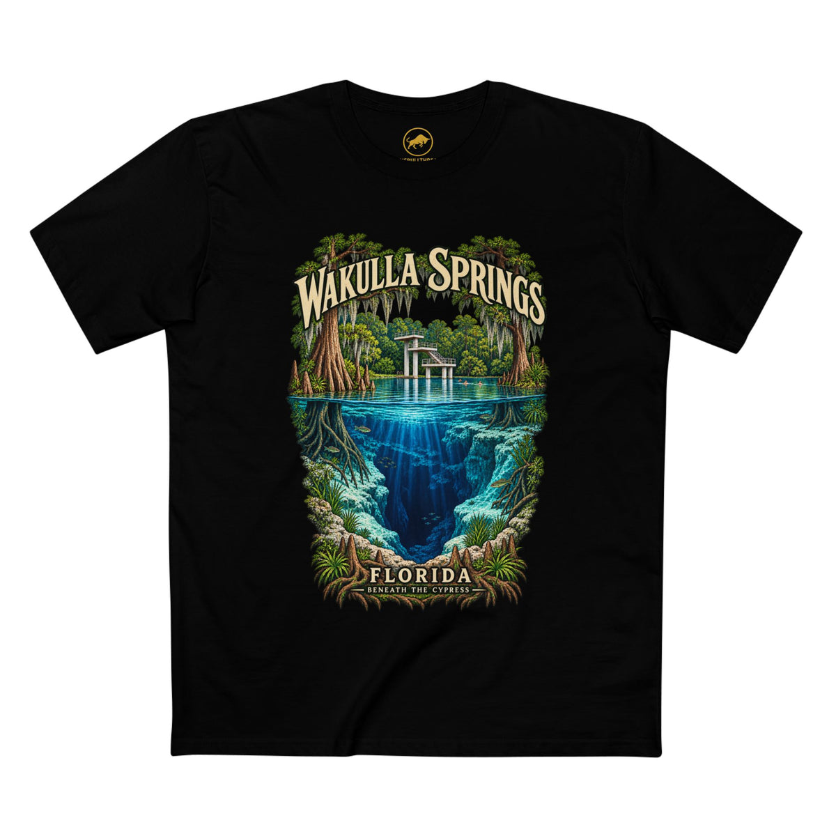 Wakulla Springs Florida T-Shirt, Vintage Cypress & Freshwater Spring Graphic Tee.