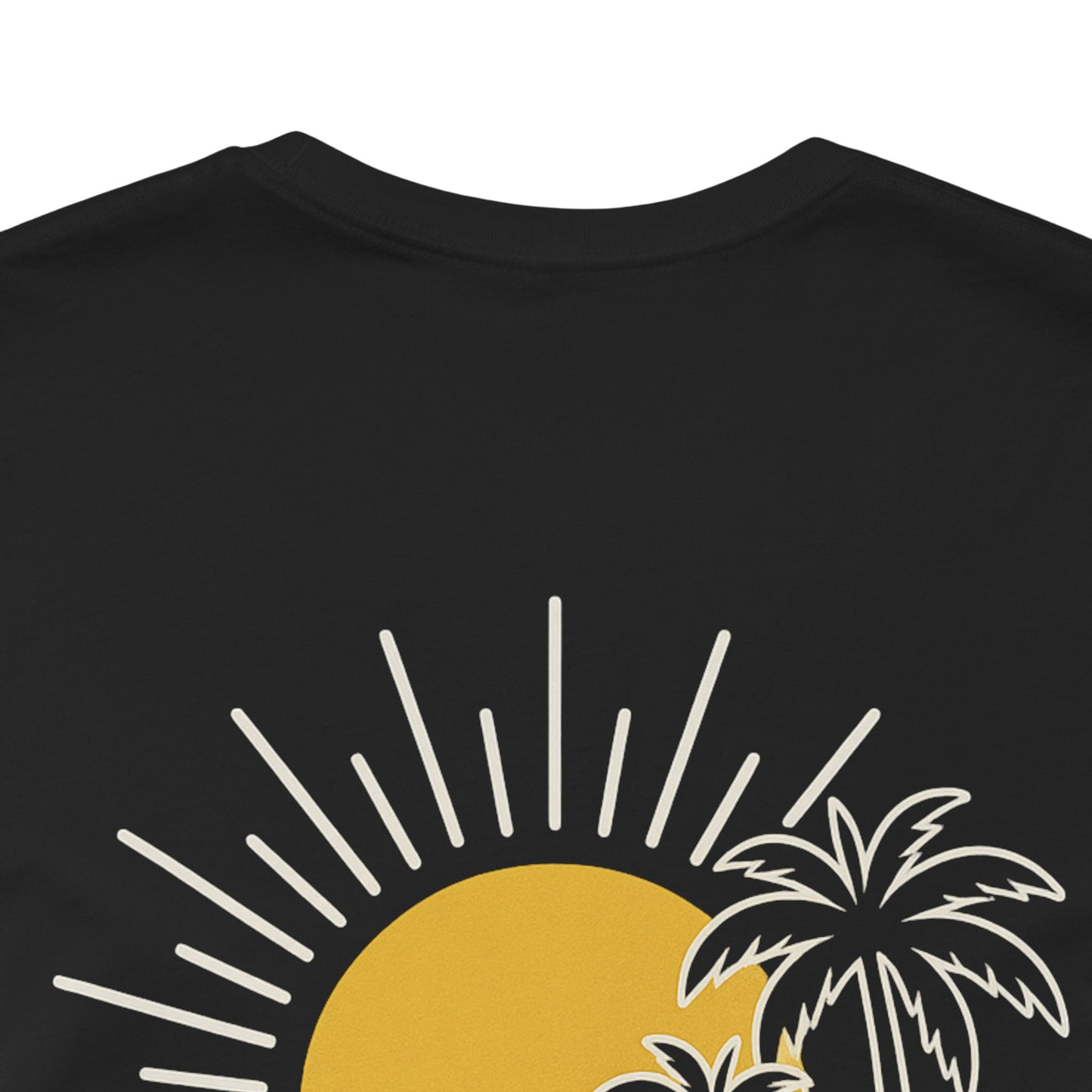 Sunshine & Palm Tree Ocean Waves Shirt - Positive Motivational Tee - Tropical Summer Happiness Graphic by TheBullThread