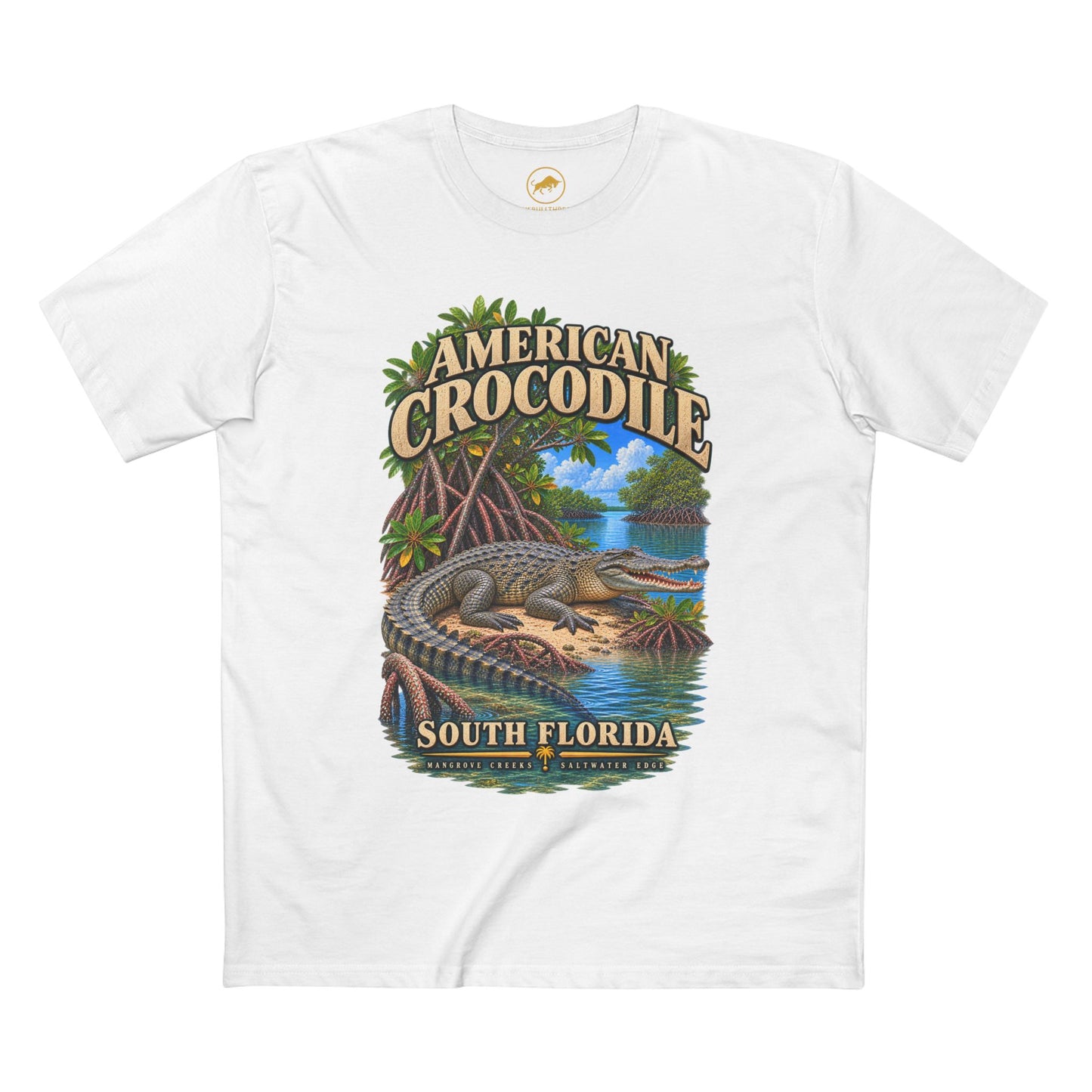 American Crocodile Shirt, South Florida Wildlife T Shirt, Crocodile Shirt, Mangrove Creek Reptile Tee, Florida Nature Gift.