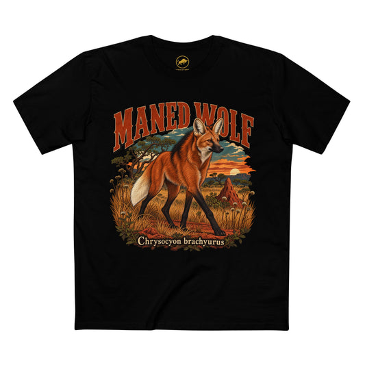 Maned Wolf Shirt, Brazilian Cerrado Wildlife Tee, Chrysocyon Brachyurus Canid Gift.
