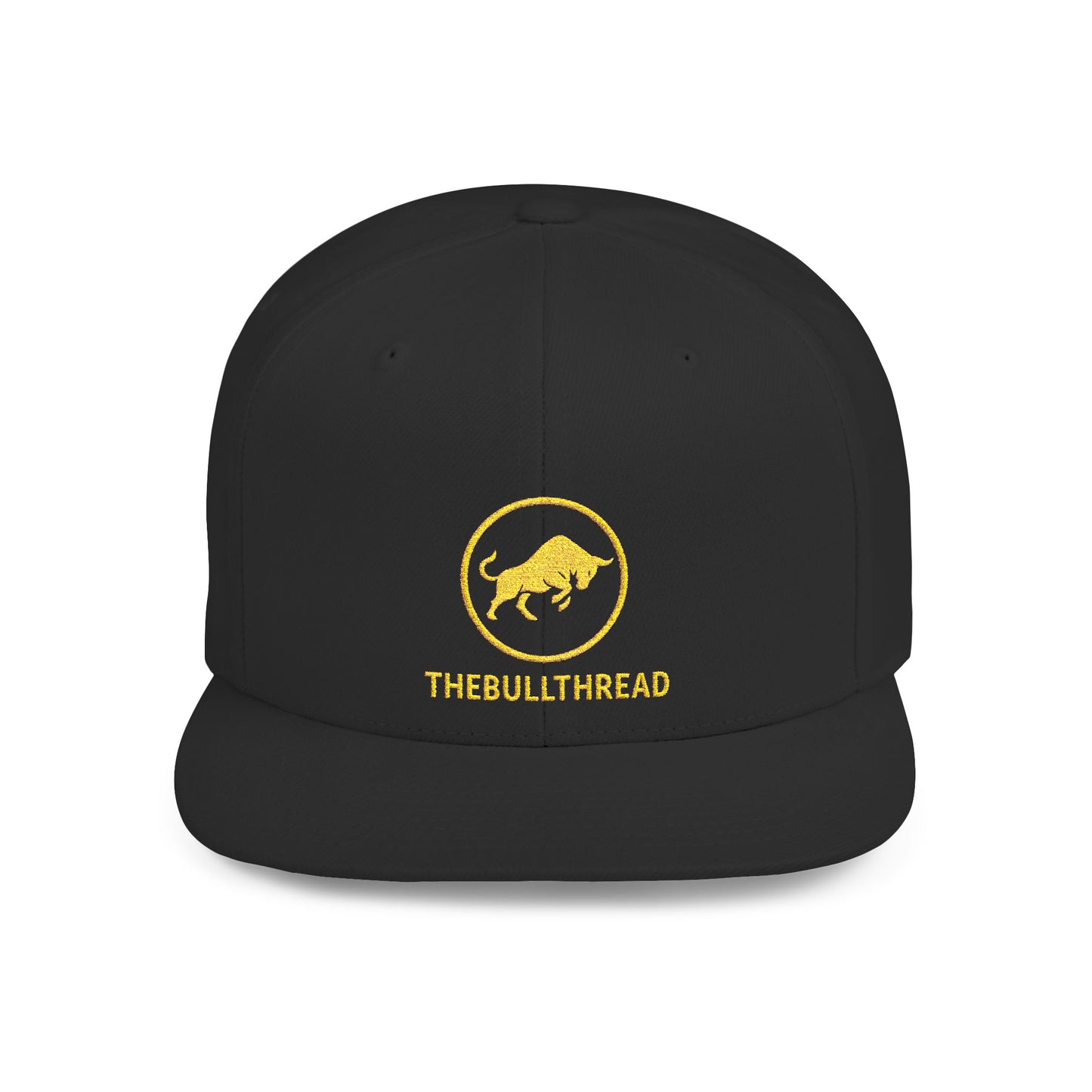 Premium Embroidered Snapback Hat - 6089M Flat-Bill Crypto Cap by TheBullThread
