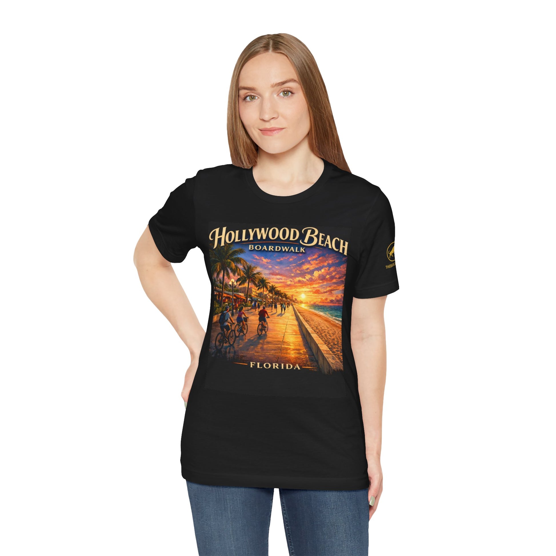 Hollywood Beach Boardwalk Florida Shirt, Hollywood Beach Tee, Florida Beach Shirt, South Florida Boardwalk Tee, Coastal Sunset Shirt.