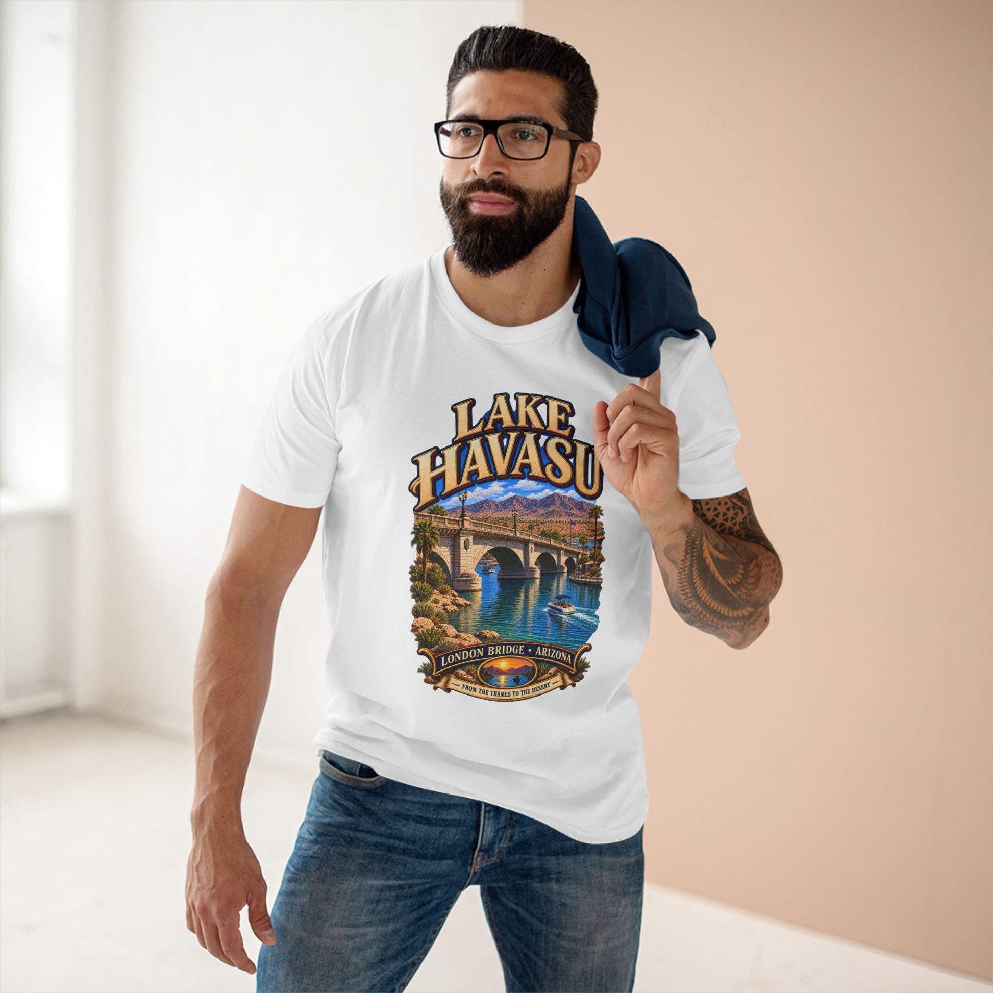 Lake Havasu London Bridge T-Shirt, Arizona Desert Travel Shirt, Bridgewater Channel Vacation Tee.