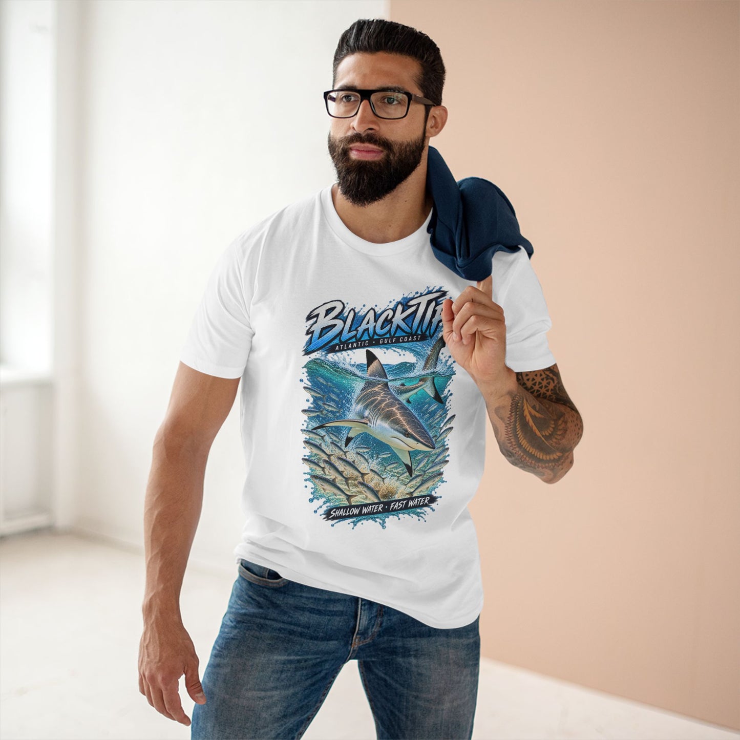 Blacktip Shark Shirt, Florida Shark T-Shirt, Atlantic Gulf Coast Tee, Marine Wildlife Shirt, Ocean Fishing Diver Gift.