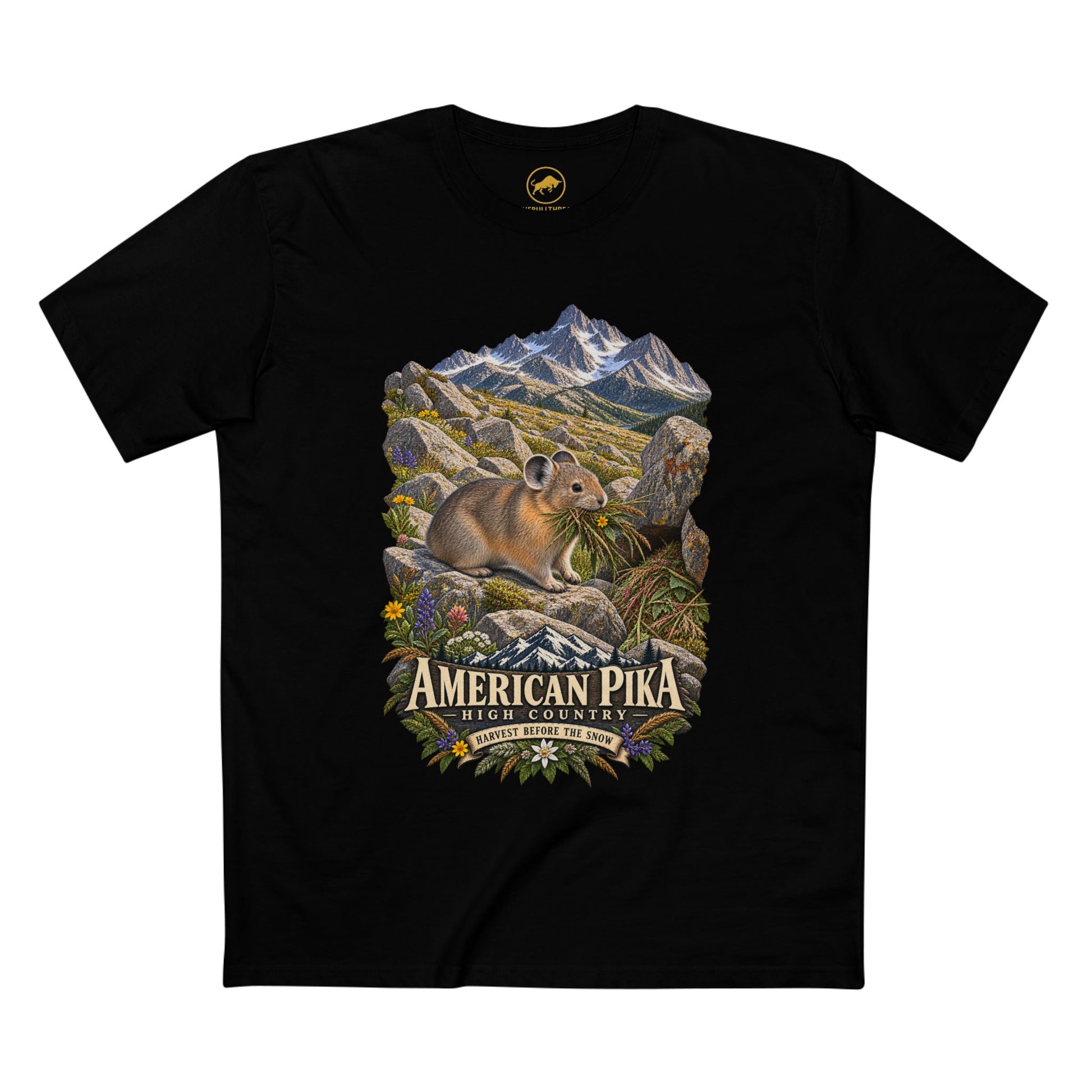American Pika Shirt, Rocky Mountain Wildlife Tee, Alpine Hiking Graphic T-Shirt.