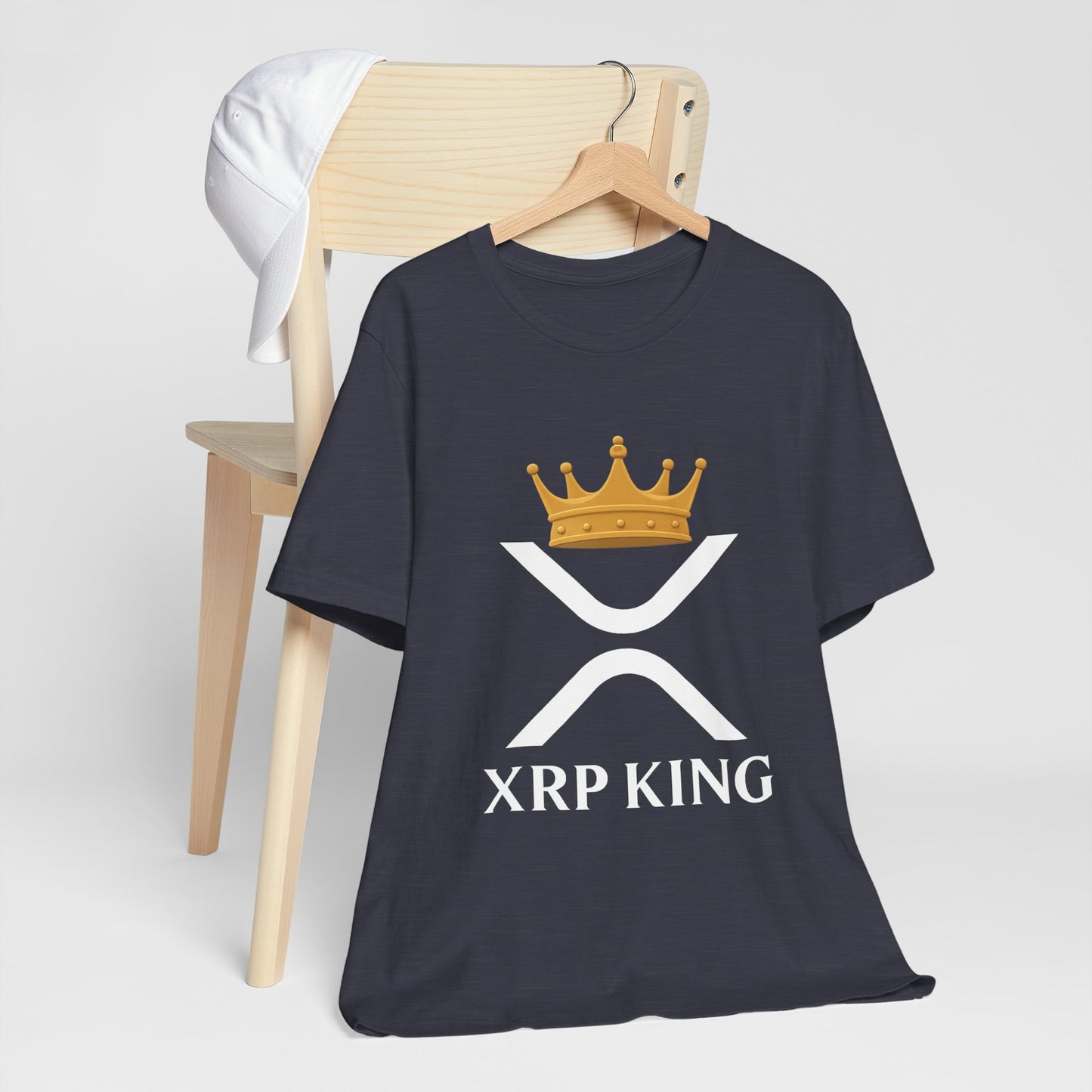 Premium XRP Crypto T-Shirt - XRP King Crowned Royalty Design by TheBullThread