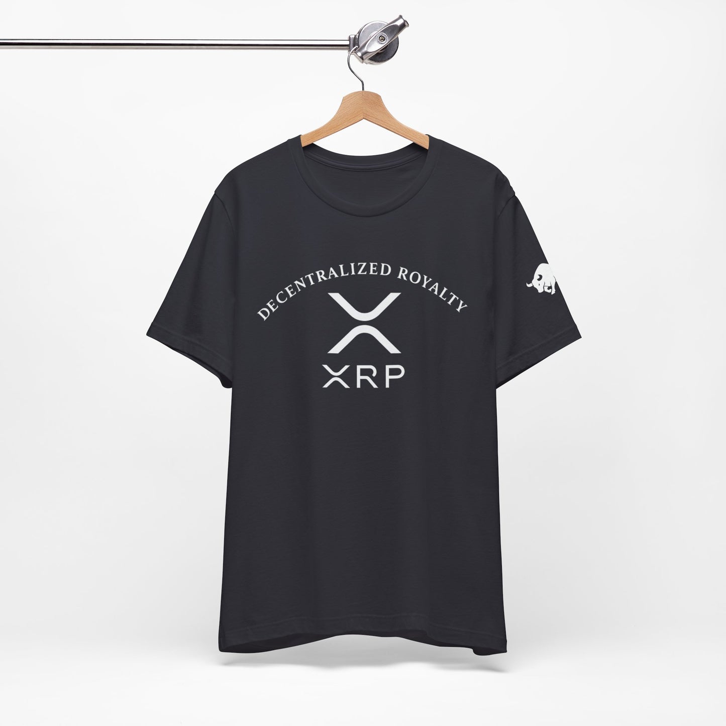 Premium XRP Investor Shirt - Decentralized Royalty Bull Sleeve Design by TheBullThread