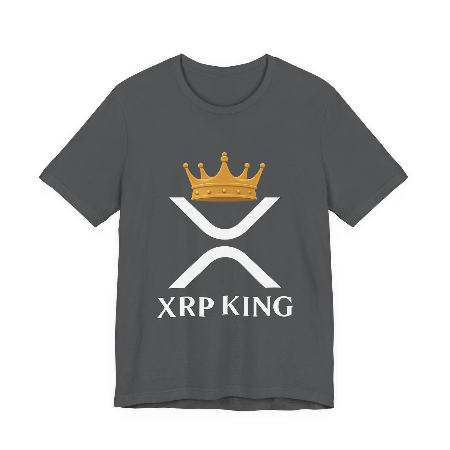 Premium XRP Crypto T-Shirt - XRP King Crowned Royalty Design by TheBullThread
