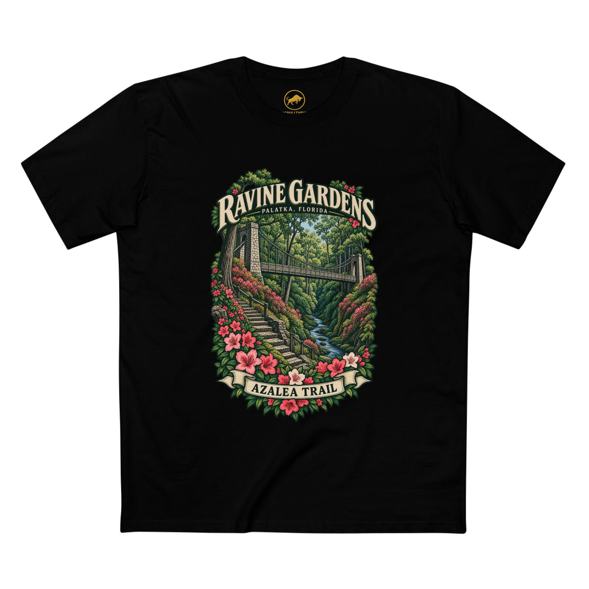 Ravine Gardens State Park Shirt, Palatka Florida Azalea Trail and Suspension Bridge Tee.