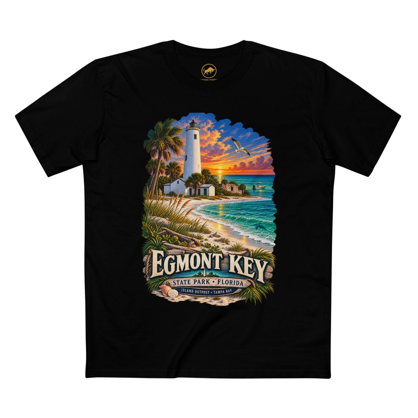 Egmont Key State Park Shirt, Florida Lighthouse Tampa Bay Vintage Graphic Tee