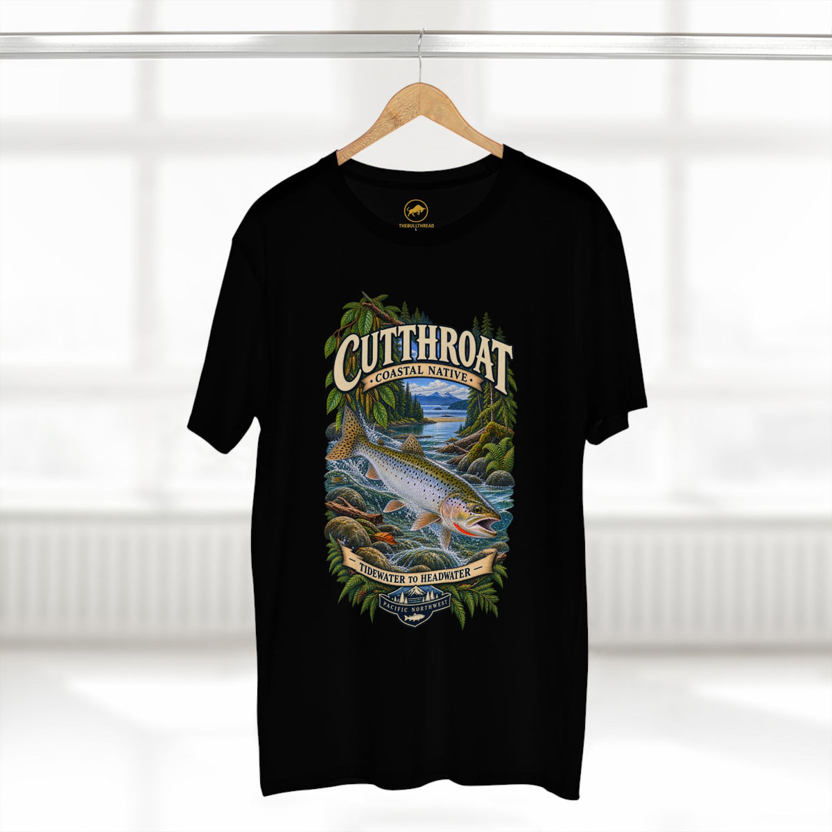 Cutthroat Trout Shirt, Pacific Northwest Fly Fishing Tee, Coastal Sea Run Trout Angler Gift.