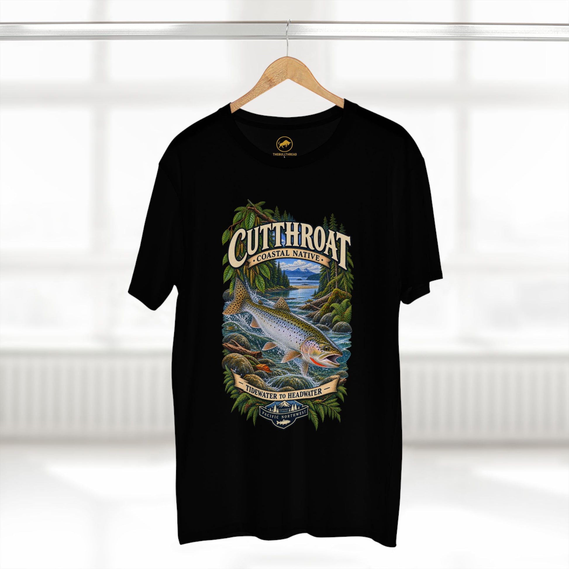 Cutthroat Trout Shirt, Pacific Northwest Fly Fishing Tee, Coastal Sea Run Trout Angler Gift.