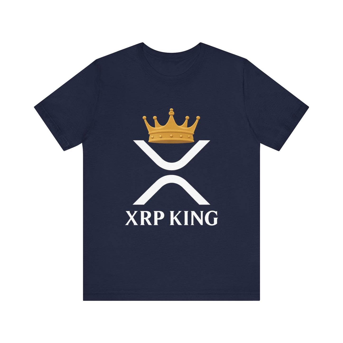Premium XRP Crypto T-Shirt - XRP King Crowned Royalty Design by TheBullThread