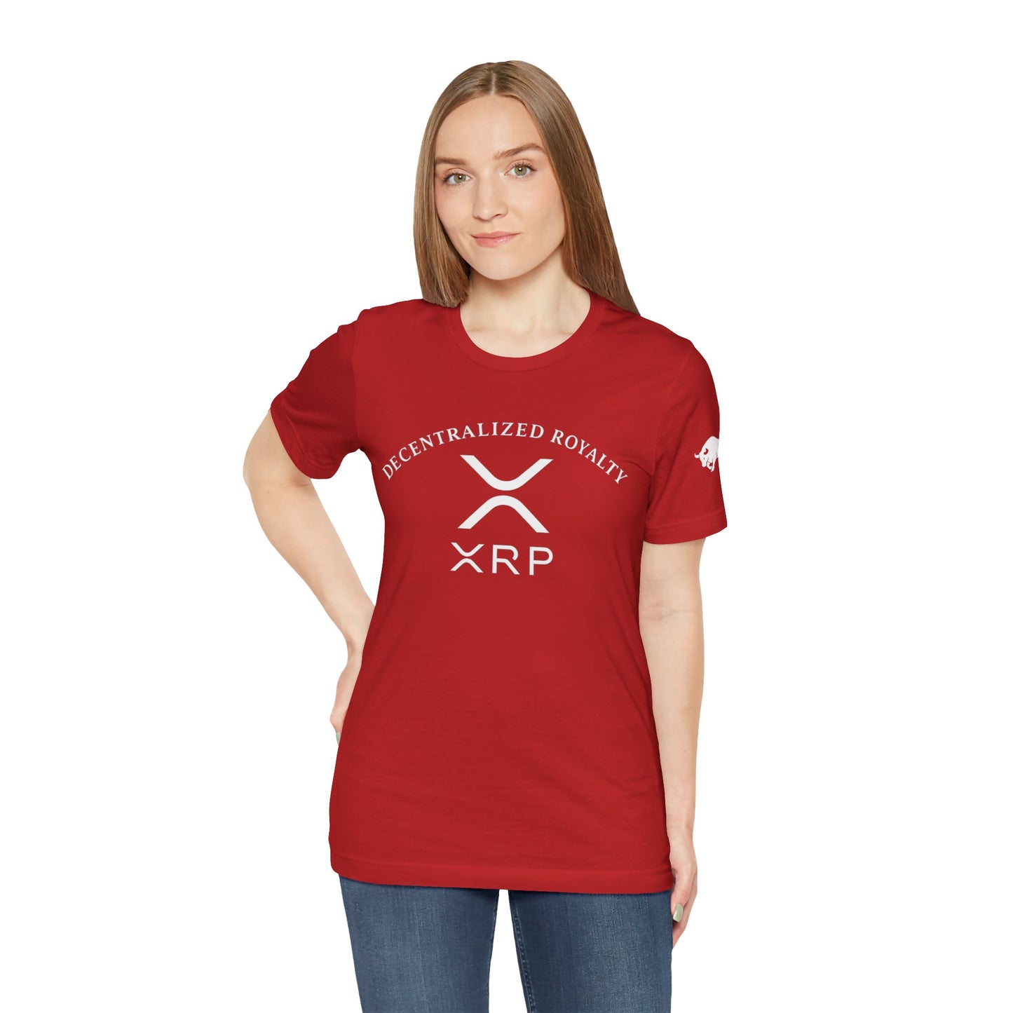 Premium XRP Investor Shirt - Decentralized Royalty Bull Sleeve Design by TheBullThread