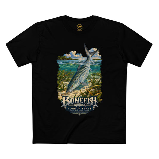 Bonefish Fly Fishing Shirt - Florida Flats Grey Ghost Saltwater Angler Tee