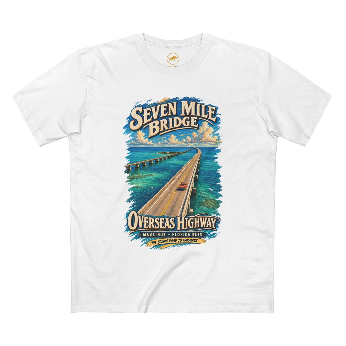 Seven Mile Bridge Shirt, Florida Keys T-Shirt, Overseas Highway US 1 Tee, Marathon Florida Road Trip Gift, Road to Paradise.
