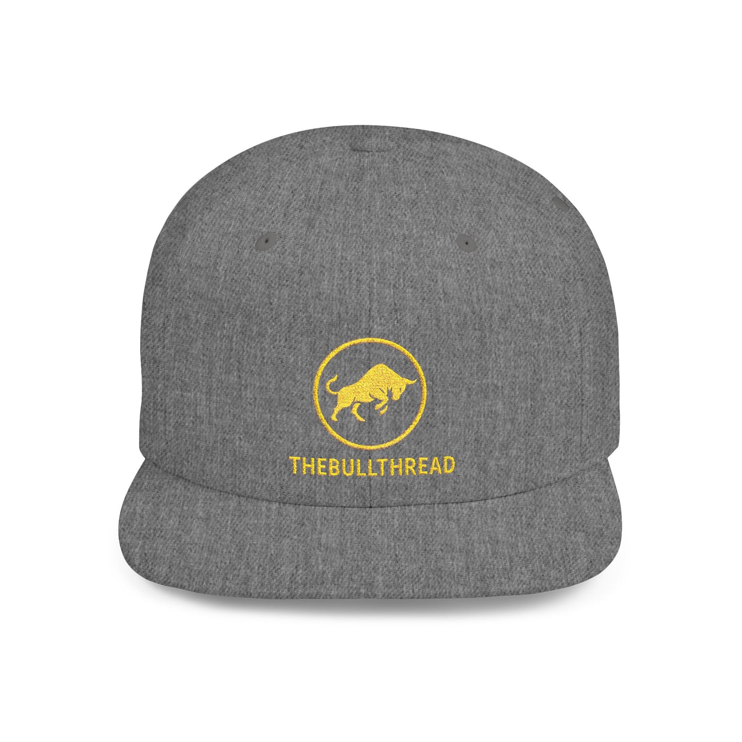 Premium Embroidered Snapback Hat - 6089M Flat-Bill Crypto Cap by TheBullThread