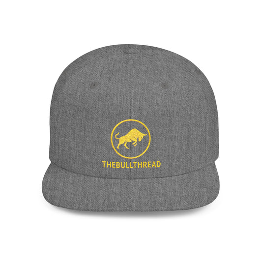 Premium Embroidered Snapback Hat - 6089M Flat-Bill Crypto Cap by TheBullThread