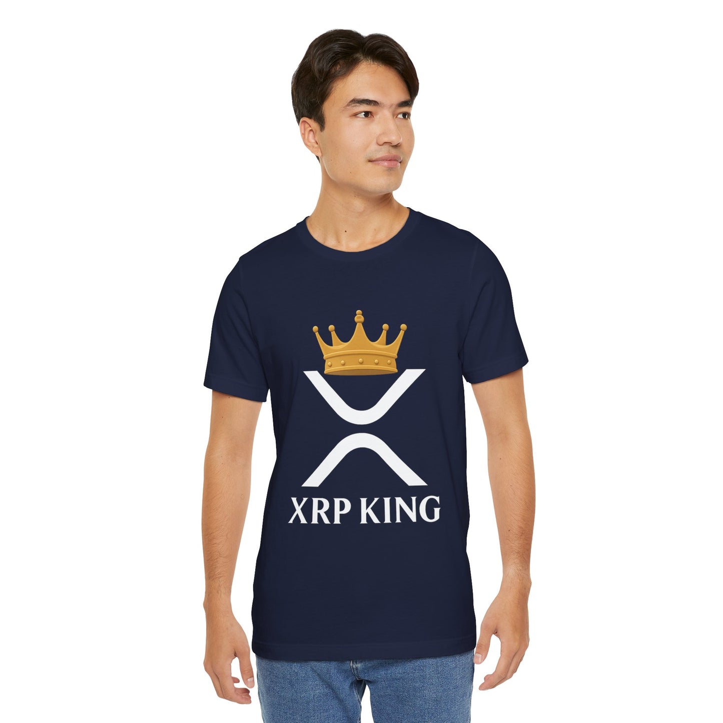Premium XRP Crypto T-Shirt - XRP King Crowned Royalty Design by TheBullThread