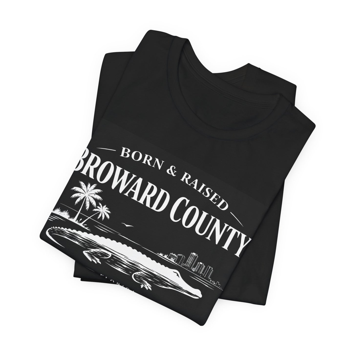 Broward County Born & Raised Shirt, South Florida Gator Tee, 954 Florida Local Shirt, Fort Lauderdale Beach, Premium Streetwear