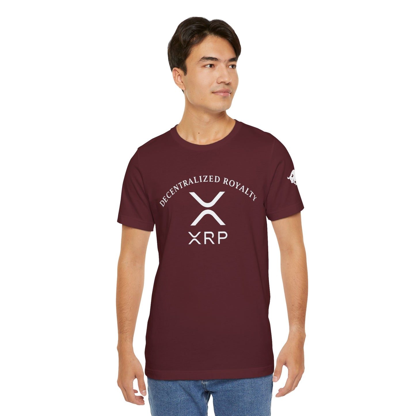 Premium XRP Investor Shirt - Decentralized Royalty Bull Sleeve Design by TheBullThread