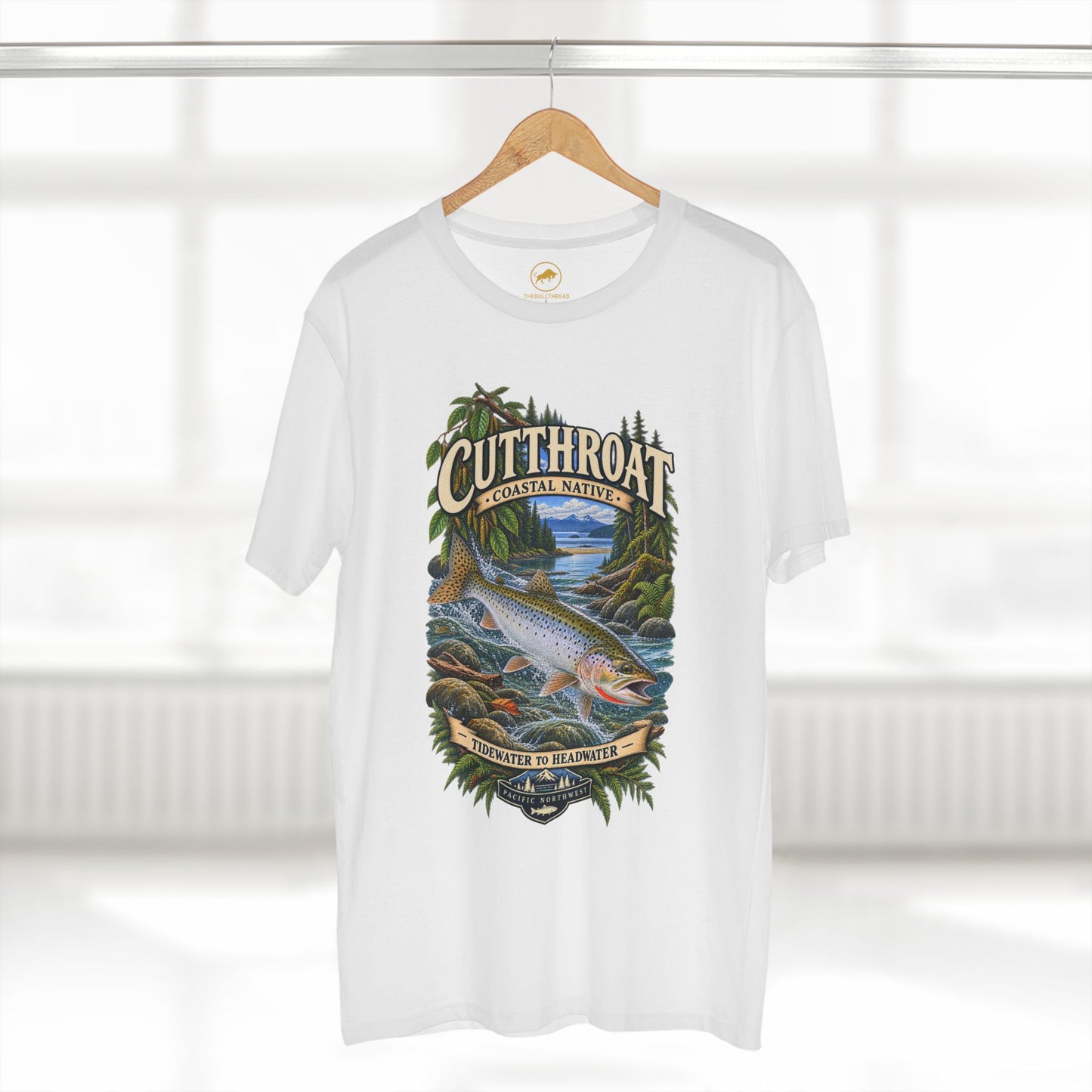 Cutthroat Trout Shirt, Pacific Northwest Fly Fishing Tee, Coastal Sea Run Trout Angler Gift.