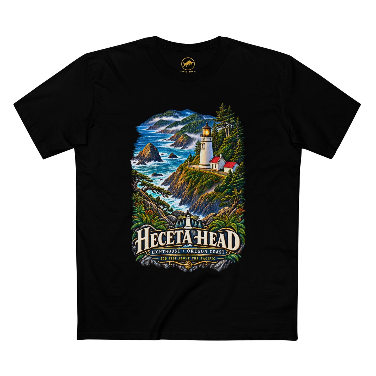 Heceta Head Lighthouse Shirt, Oregon Coast T Shirt, Pacific Northwest Tee, Florence Oregon Gift, Coastal Landmark Shirt.