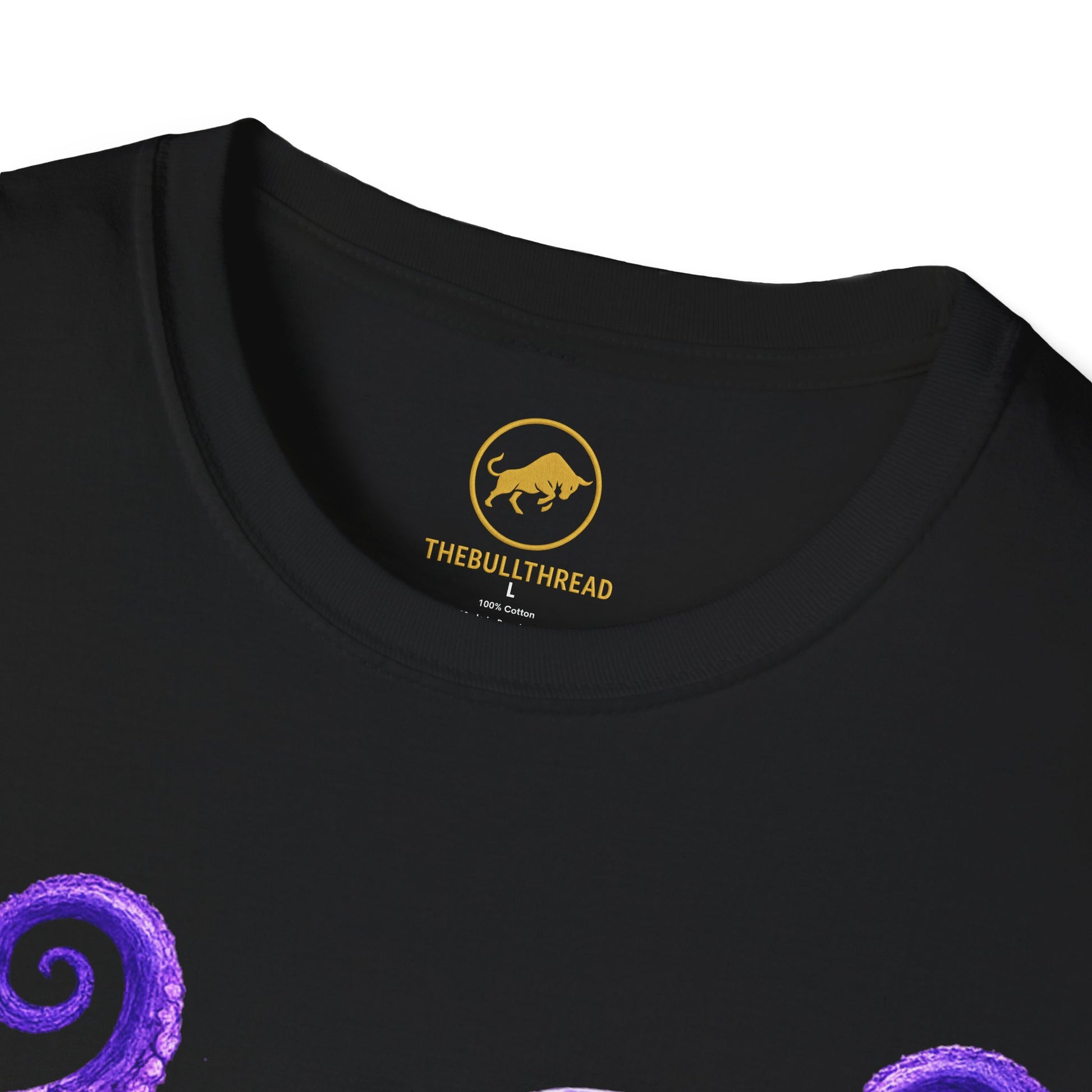 Premium Purple Octopus Shirt, Glowing Deep Sea Ocean Tee, Neon Kraken Graphic T Shirt, Coastal Nature Lover Gift, Bioluminescent Marine Art.