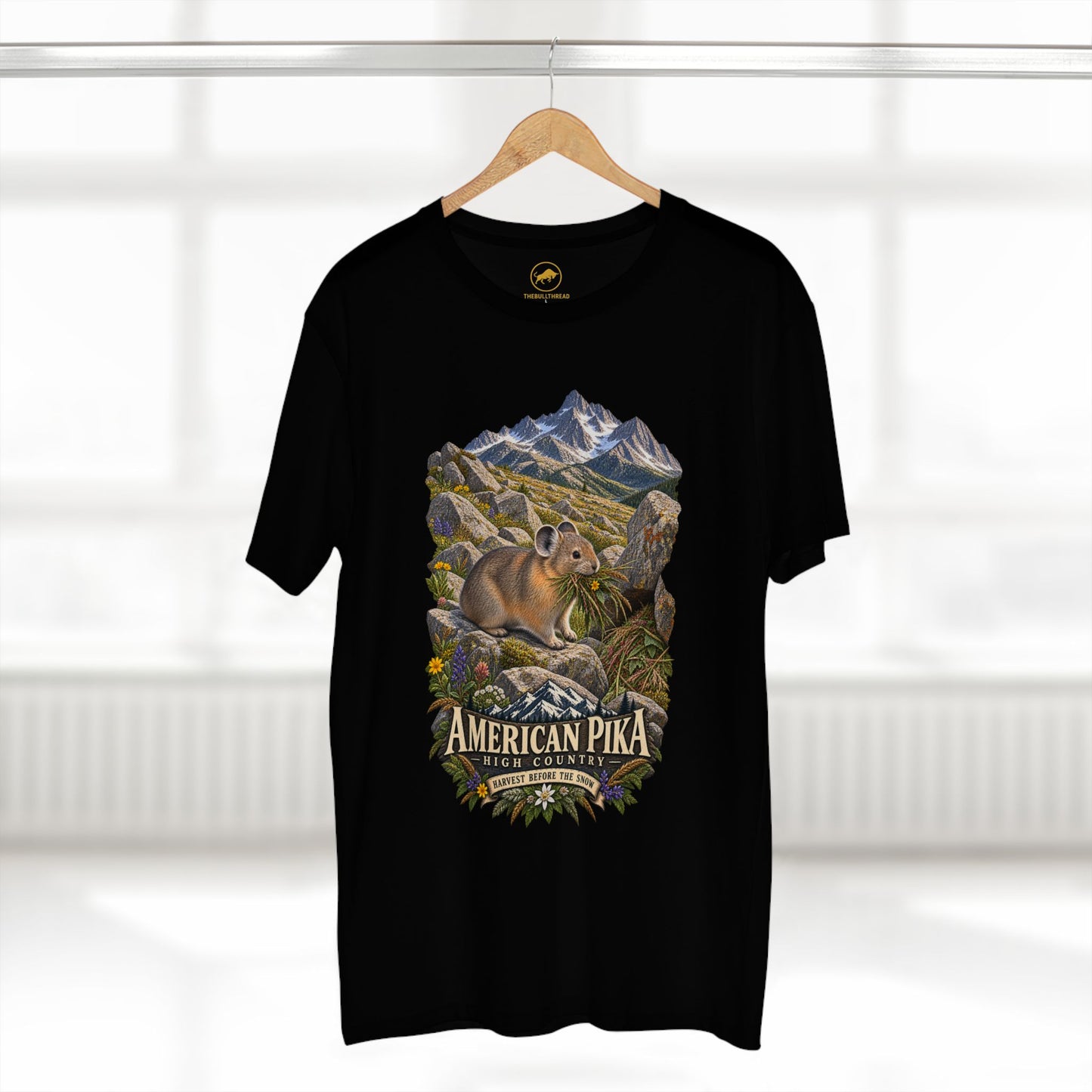 American Pika Shirt, Rocky Mountain Wildlife Tee, Alpine Hiking Graphic T-Shirt.