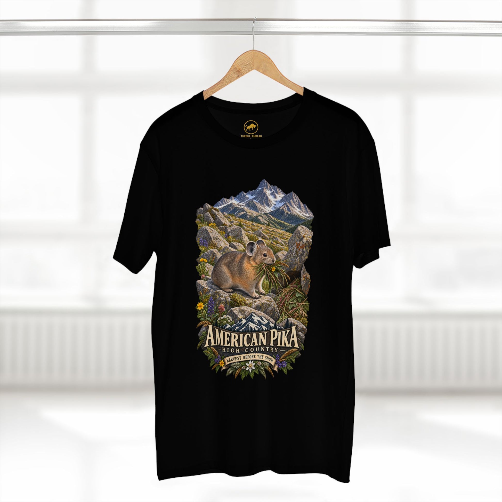 American Pika Shirt, Rocky Mountain Wildlife Tee, Alpine Hiking Graphic T-Shirt.