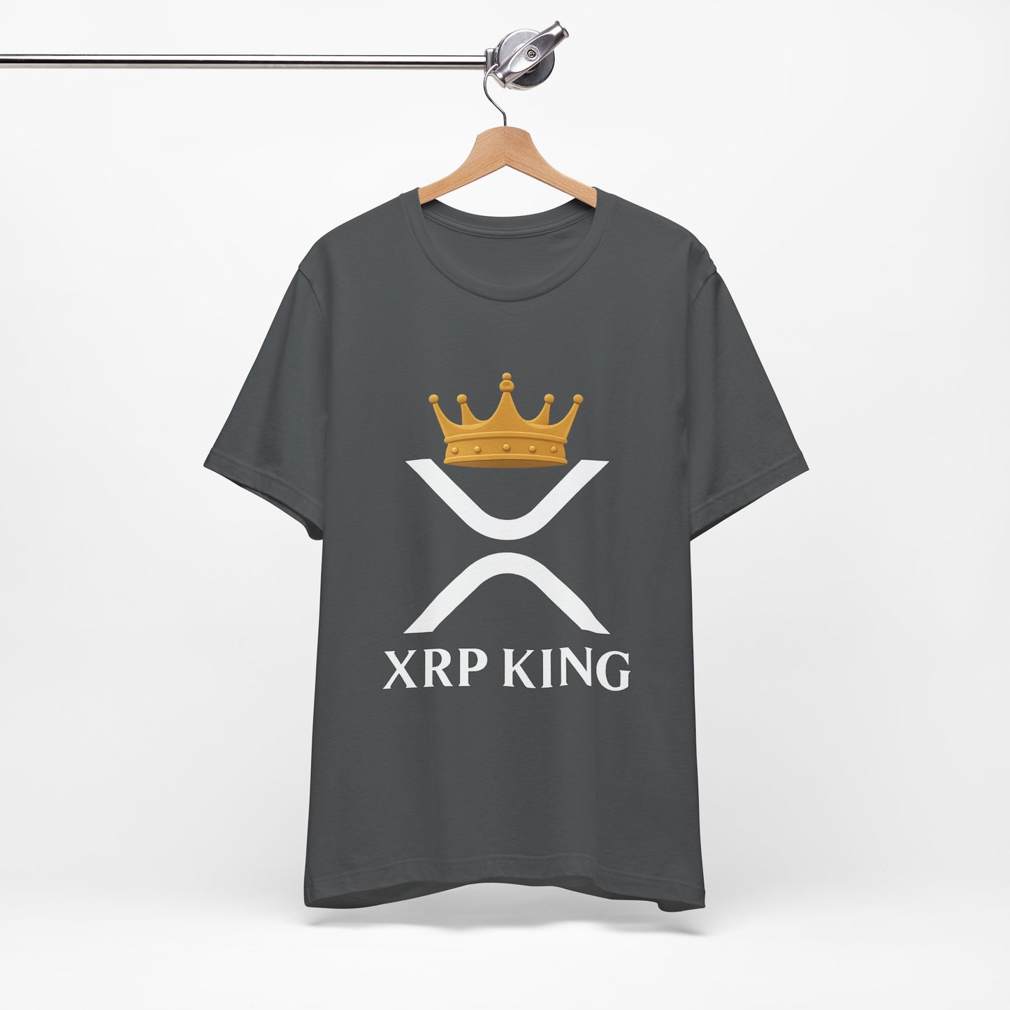 Premium XRP Crypto T-Shirt - XRP King Crowned Royalty Design by TheBullThread