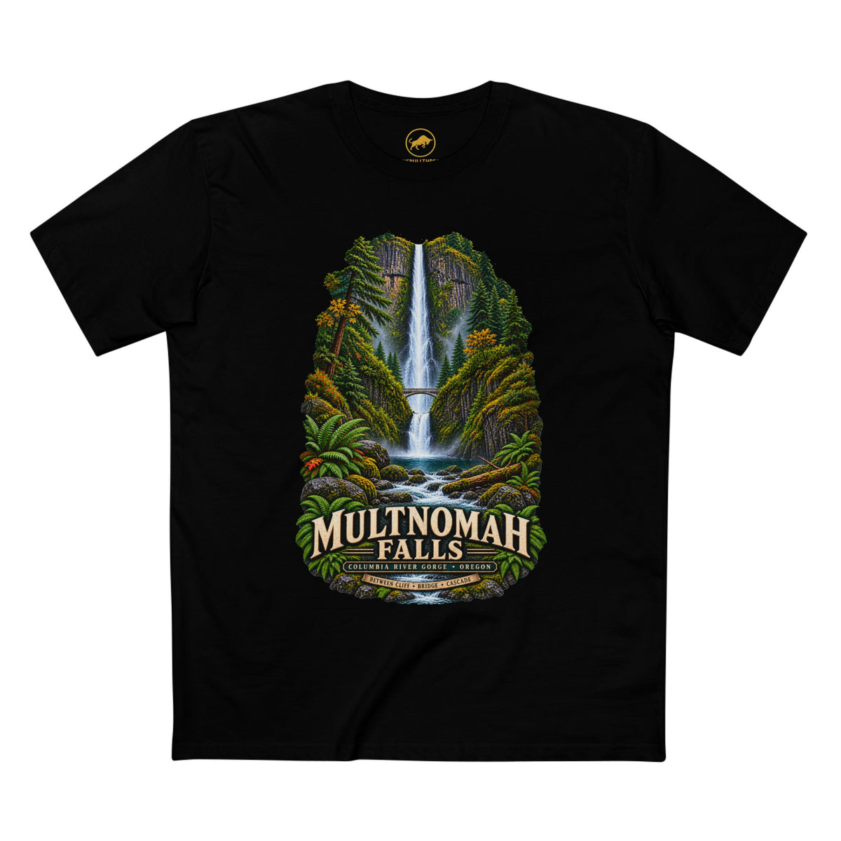 Multnomah Falls Shirt, Columbia River Gorge Oregon Tee, Benson Bridge Waterfall Shirt, Pacific Northwest Hiking Gift.