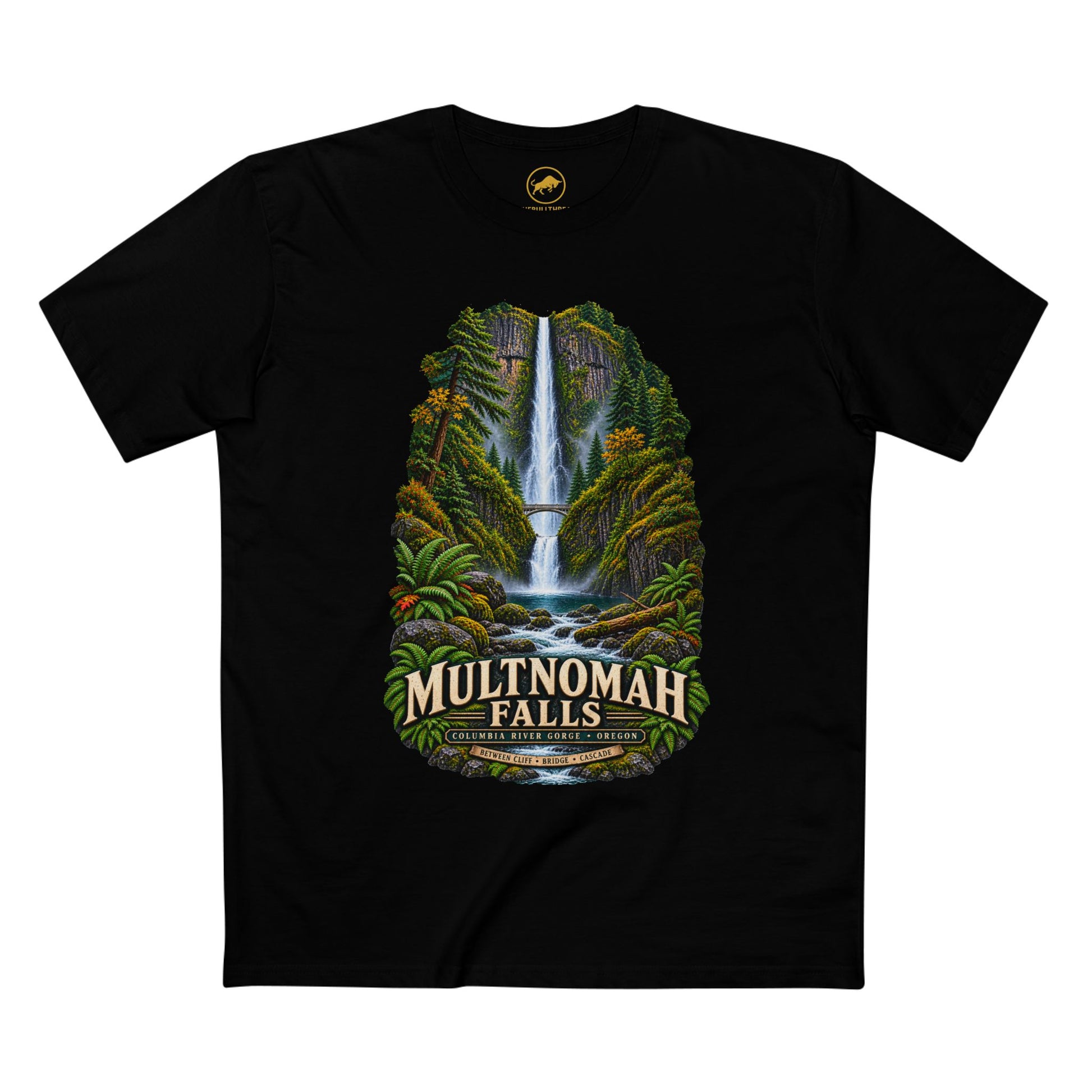 Multnomah Falls Shirt, Columbia River Gorge Oregon Tee, Benson Bridge Waterfall Shirt, Pacific Northwest Hiking Gift.